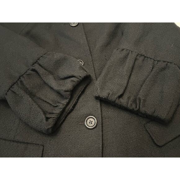 Talbots Blazer Womens 16WP Black Wool Blend Jacket Balloon Sleeve Career Preppy - Picture 5 of 10